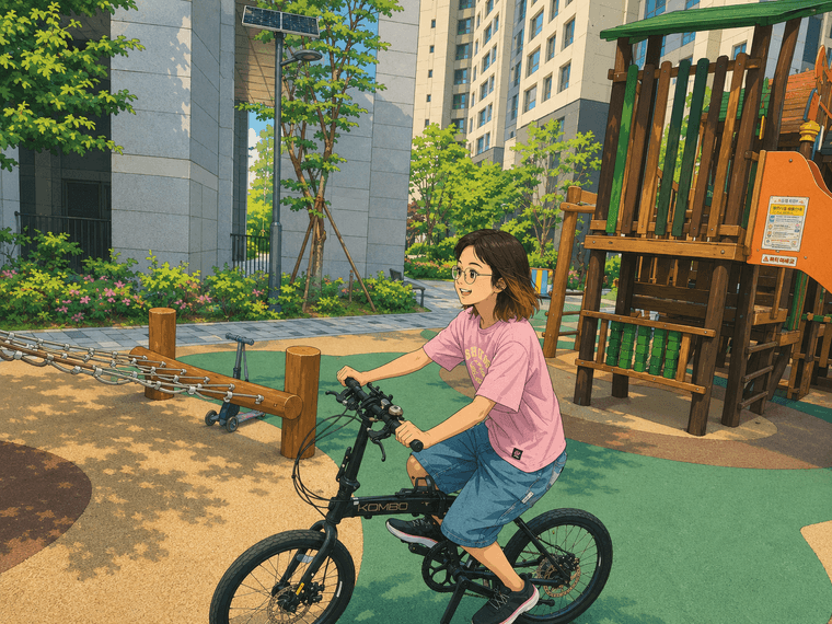 자전거 타는 따님